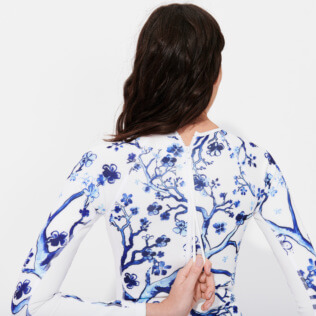 Bañador De Verano Con Estampado De Manga Larga Y Cremallera Bañador De Verano Con Estampado De Manga Larga Y Cremallera