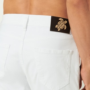 Picture of Men Others Solid - Men 5-Pockets Pants Solid, White details view 3 Picture of Men Others Solid - Men 5-Pockets Pants Solid, White details view 3