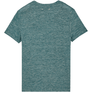 Uomo Altri Unita - T-shirt uomo in jersey di lino tinta unita, Heather green blue back Uomo Altri Unita - T-shirt uomo in jersey di lino tinta unita, Heather green blue back