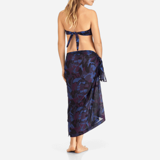 Women Dresses Printed - Camouflage Turtles Skirt Pareo, Plum backworn Women Dresses Printed - Camouflage Turtles Skirt Pareo, Plum backworn