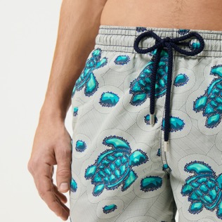 Men Classic Printed - Men Swimwear Turtles Jewels, Ming blue details view 1