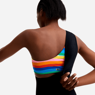 Mujer Una pieza Liso - Bañador de una sola pieza de corte asimétrico con estampado Rainbow para mujer - Vilebrequin x JCC+ - Edición limitada, Multicolores supp2 Mujer Una pieza Liso - Bañador de una sola pieza de corte asimétrico con estampado Rainbow para mujer - Vilebrequin x JCC+ - Edición limitada, Multicolores supp2