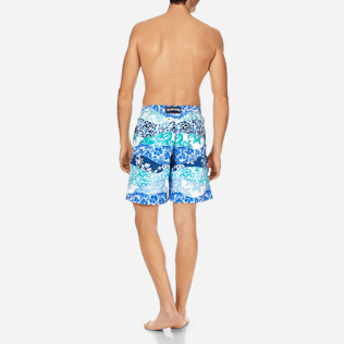 Hombre Corte Largo Estampado - Bañador largo con estampado Vague Heritage para hombre, Azul marino backworn Hombre Corte Largo Estampado - Bañador largo con estampado Vague Heritage para hombre, Azul marino backworn