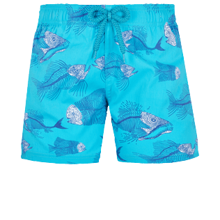 Boys Others Printed - Boys Swimwear Stretch 2018 Prehistoric Fish, Azure front view