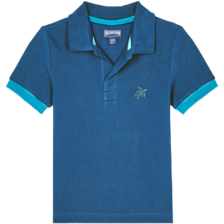 Niños Autros Liso - Polo en piqué de algodón de color liso para niño, Goa front Niños Autros Liso - Polo en piqué de algodón de color liso para niño, Goa front
