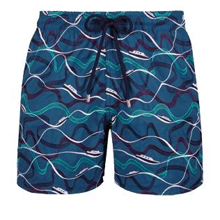 Herren Bestickte Bestickt - Ostend Badehose mit Stickarbeiten für Herren – Limitierte Serie, Gischt front Herren Bestickte Bestickt - Ostend Badehose mit Stickarbeiten für Herren – Limitierte Serie, Gischt front