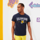 Herren Andere Bedruckt - VBQ 50 T-Shirt aus Baumwolle für Herren, Marineblau Vorderseite getragene Ansicht