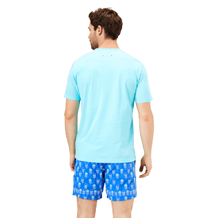 Herren Andere Uni - Einfarbiges T-Shirt aus Bio-Baumwolle für Herren, Lazulii blue backworn Herren Andere Uni - Einfarbiges T-Shirt aus Bio-Baumwolle für Herren, Lazulii blue backworn