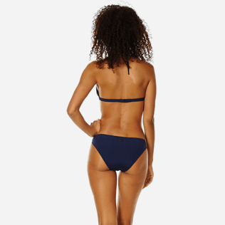 Damen Klassische Höschen Uni - Pois Lazer Cut Mini-Bikinihose für Damen, Marineblau backworn Damen Klassische Höschen Uni - Pois Lazer Cut Mini-Bikinihose für Damen, Marineblau backworn
