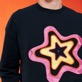 Men Cotton Sweatshirt Stars Gift Navy details view 1