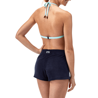 Mujer Autros Liso - Short en tejido terry, Azul marino backworn Mujer Autros Liso - Short en tejido terry, Azul marino backworn