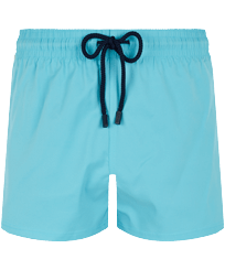 Men Swim Trunks Short and Fitted Stretch Solid Pondichery front view