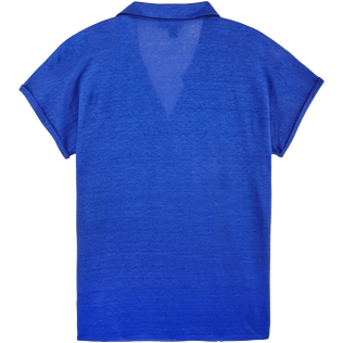 Damen Andere Uni - Solid Polohemd aus Leinenjersey für Damen, Neptune blue back Damen Andere Uni - Solid Polohemd aus Leinenjersey für Damen, Neptune blue back