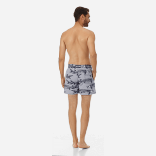 Men Classic Printed - Men swimtrunks Belle ou Gars, White backworn Men Classic Printed - Men swimtrunks Belle ou Gars, White backworn