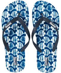 Batik Fishes Flip-Flops für Herren Marineblau Vorderansicht