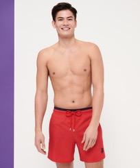 男款 Ultra-light classique 纯色 - 男士双色纯色泳裤, Peppers 正面穿戴视图