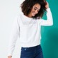 Women Others Solid - Women Cotton Rhinestone Sweatshirt, Off white details view 2