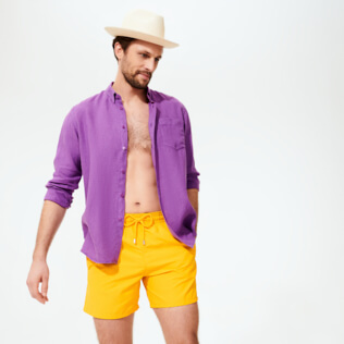 Men Classic Solid - Men Swimwear Solid, Curry supp2 Men Classic Solid - Men Swimwear Solid, Curry supp2