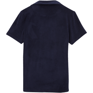 Women Others Solid - Women Terry Cloth Polo shirt Solid, Navy back Women Others Solid - Women Terry Cloth Polo shirt Solid, Navy back