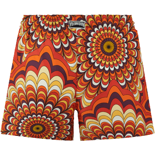 Women Others Printed - Women Swim Short 1975 Rosaces, Apricot back view