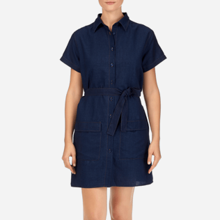 Women Dresses Solid - Indigo Dress, Indigo supp1 Women Dresses Solid - Indigo Dress, Indigo supp1