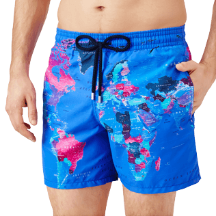 Men Classic Printed - Men Swimtrunks Mappemonde Sonar, Royal blue supp1 Men Classic Printed - Men Swimtrunks Mappemonde Sonar, Royal blue supp1