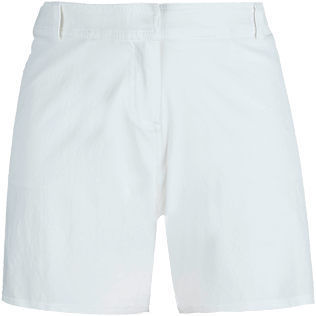 Damen Andere Uni - Lange Solid Badeshorts für Damen, Weiss front Damen Andere Uni - Lange Solid Badeshorts für Damen, Weiss front