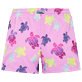 Women Others Embroidered - Women Swim Short Ronde des Tortues Aquarelle, Pink berries back view