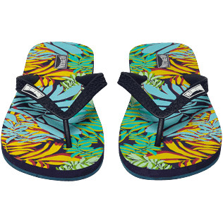 Men Others Printed - Men Flip Flops Jungle, Midnight blue frontworn Men Others Printed - Men Flip Flops Jungle, Midnight blue frontworn