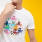 Hombre Autros Estampado - Camiseta de algodón con estampado Multicolore Medusa para hombre, Blanco detalles vista 1