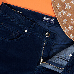 Men Others Solid - Men Velvet Bermuda 5 Pockets, Navy supp1 Men Others Solid - Men Velvet Bermuda 5 Pockets, Navy supp1