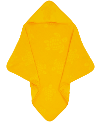 Autros Liso - Toalla de playa en Turtle jacquard de color liso para bebé, Yellow vista frontal