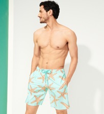 Men Others Printed - Men Swimwear Long Sand Starlettes, Lagoon front worn view