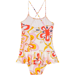 Girls Others Printed - Girls One-piece Swimsuit Kaleidoscope, Camellia back view
