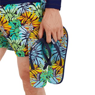 Men Others Printed - Men Flip Flops Jungle, Midnight blue backworn Men Others Printed - Men Flip Flops Jungle, Midnight blue backworn