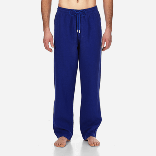 Men Others Solid - Men Linen Pants Solid, Neptune blue supp1 Men Others Solid - Men Linen Pants Solid, Neptune blue supp1