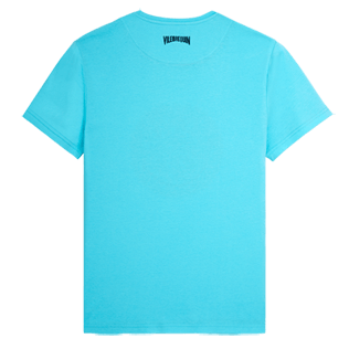 Homme AUTRES Imprimé - T-Shirt en Coton Homme Turtles Smiley - Vilebrequin x Smiley®, Bleu lazuli vue de dos