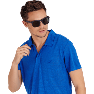 男款 Others Solid - 男士纯色亚麻运动 Polo 衫, Royal blue supp1 男款 Others Solid - 男士纯色亚麻运动 Polo 衫, Royal blue supp1