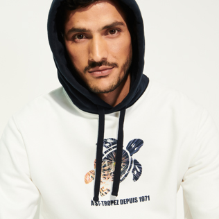 Picture of Men Others Printed - Men Cotton Hoodie Sweatshirt Ronde Des Tortues Fireworks, Off white details view 1 Picture of Men Others Printed - Men Cotton Hoodie Sweatshirt Ronde Des Tortues Fireworks, Off white details view 1
