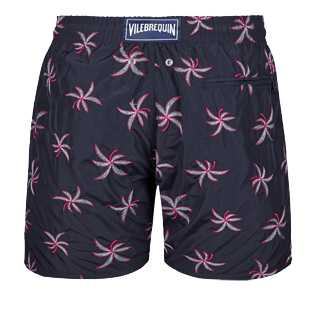 Herren 017 Bestickt - Ultraleichte und verstaubare Palm Beach Badehose mit Stickarbeiten für Herren – Limitierte Serie, Marineblau back Herren 017 Bestickt - Ultraleichte und verstaubare Palm Beach Badehose mit Stickarbeiten für Herren – Limitierte Serie, Marineblau back