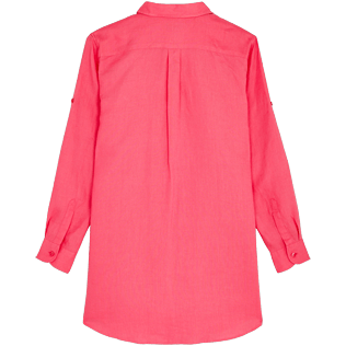 Mujer Autros Liso - Camisa larga en lino de color liso para mujer, Cherry blossom back Mujer Autros Liso - Camisa larga en lino de color liso para mujer, Cherry blossom back