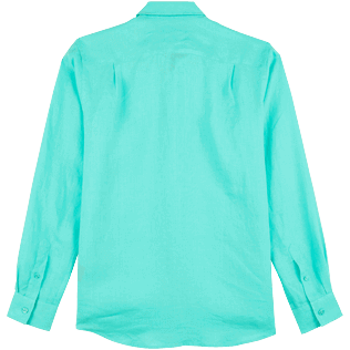 Hombre Autros Liso - Camisa de lino lisa para hombre, Laguna back Hombre Autros Liso - Camisa de lino lisa para hombre, Laguna back