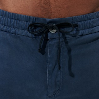 Pantalón de chándal en tejido de gabardina para hombre Azul marino detalles vista 1