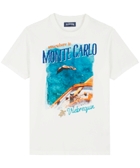 Men Cotton T-shirt Monte Carlo Off white front view