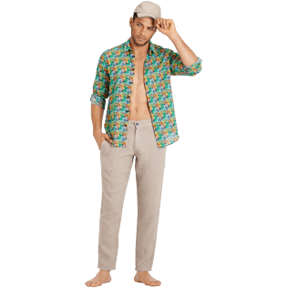 Men Others Solid - Men straight Linen Pants Solid, Safari supp2 Men Others Solid - Men straight Linen Pants Solid, Safari supp2