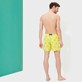 Men Classic Embroidered - Men Swim Trunks Embroidered 1997 Starlettes - Limited Edition, Lemon back worn view