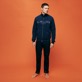 Herren Andere Bestickt - Neo Médusa Sweatshirt aus bestickter Baumwolle mit Reißverschluss für Herren, Marineblau Details Ansicht 3