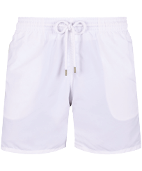 Men Classic Solid - Men Swim Trunks Solid, White front view