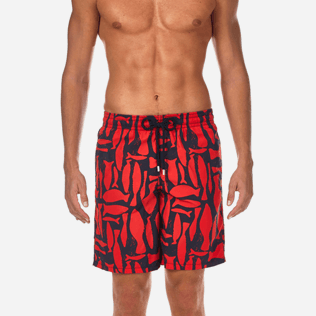 Uomo Classico lungo Stampato - Costume da bagno taglio lungo Silex Fishes, Papavero supp1 Uomo Classico lungo Stampato - Costume da bagno taglio lungo Silex Fishes, Papavero supp1