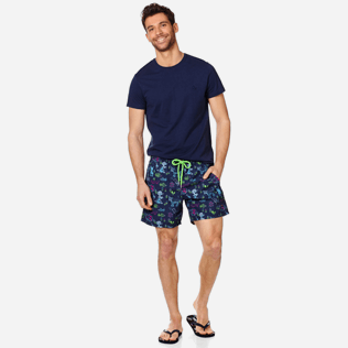 Men Classic Printed - Men Swimwear Rabbits and Poodles - Vilebrequin x Florence Broadhurst, Navy details view 2
